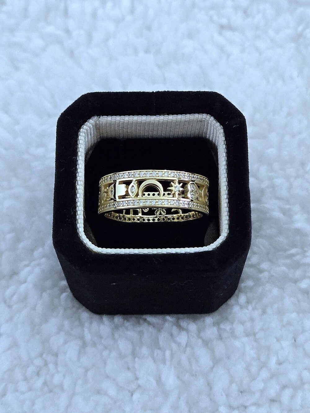Neo Relique Gold💛 Double✌️ Band Ring💍 with Symbols - NIB - Picture 9 of 16
